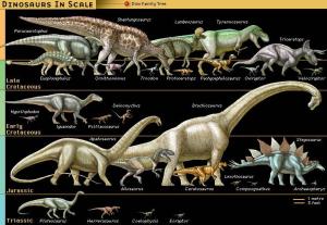 1 Dinosaurs in various periods