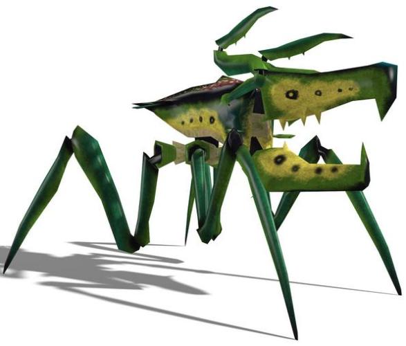 6 Green Robot Archnid